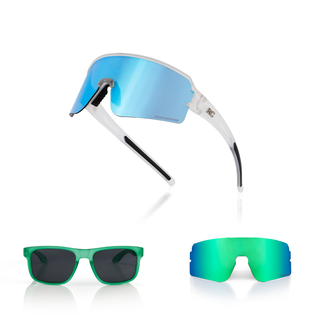 Performance Light Blue/Green Bundle | RoadRunner 2.0 + Lens + TrailTrekker